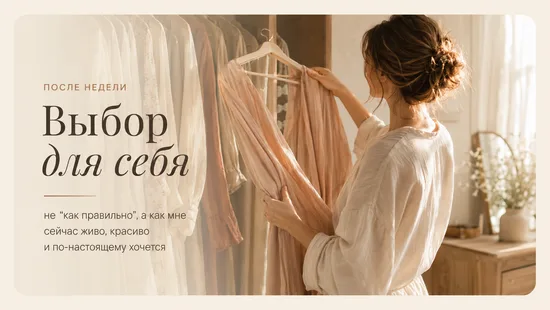 Выбор для себя — после недели