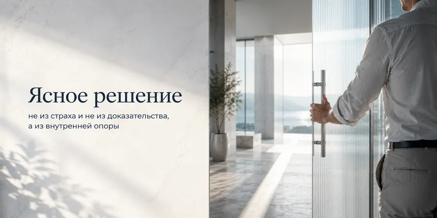 Ясное решение — не из страха и не из доказательства, а из внутренней опоры